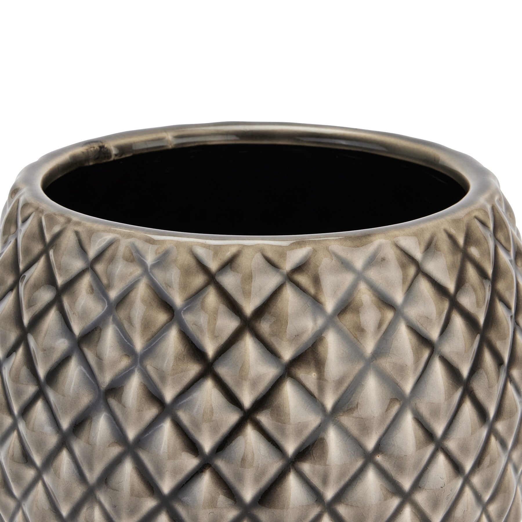 Seville Collection Grey Diamond Planter