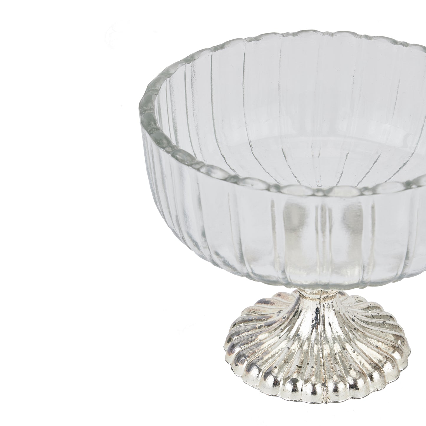 Small Fluted Glass Display Bowl