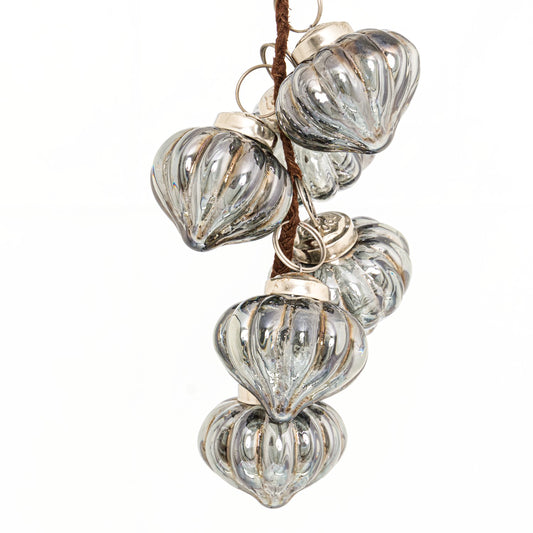 The Noel Collection Smoked Midnight Teardop Bauble Cluster