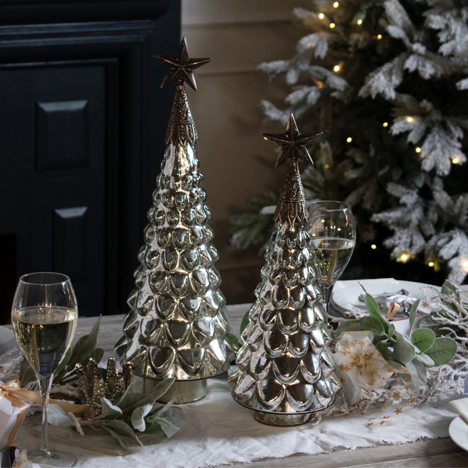 Noel Collection Textured Star Topped Decorative Tree