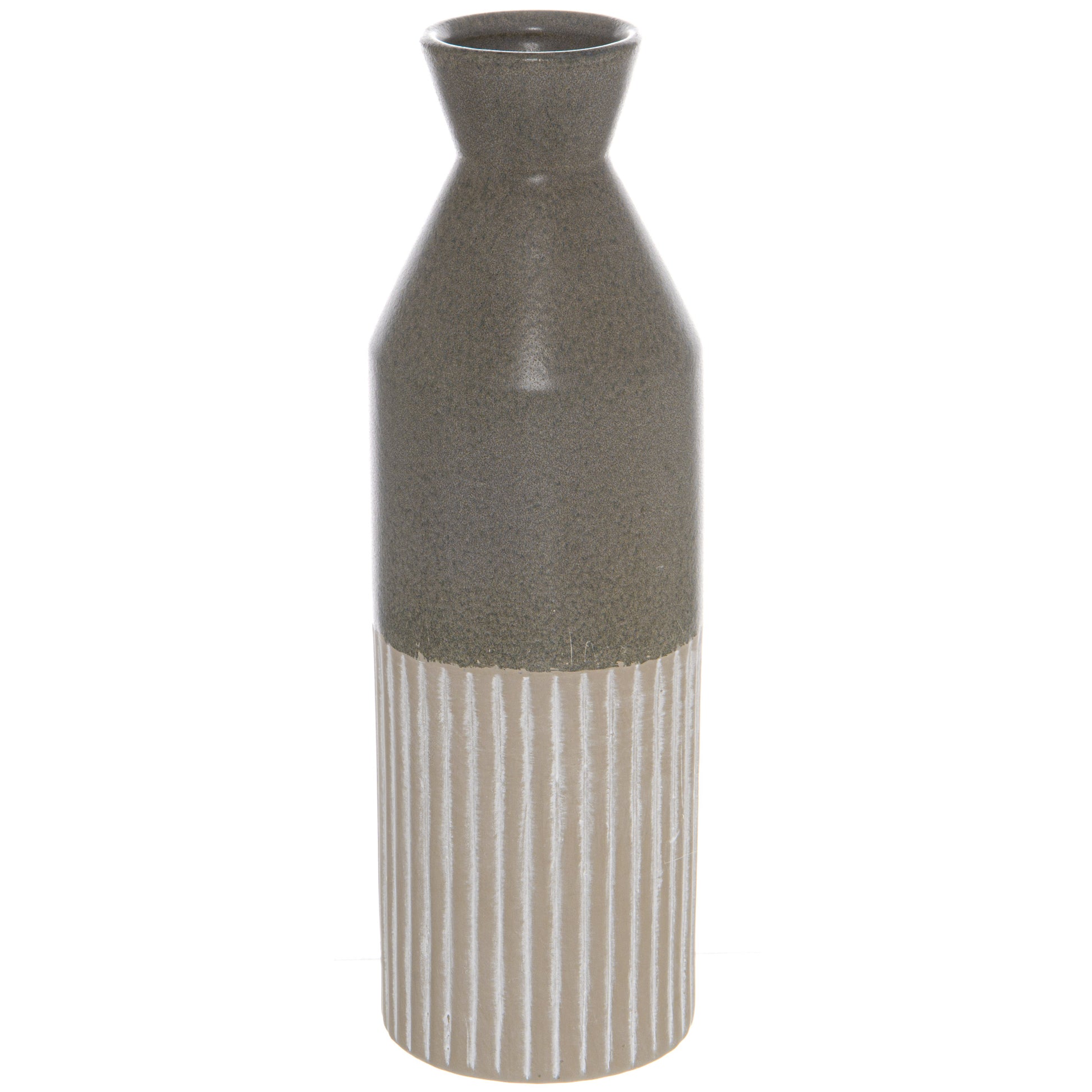 Mason Collection Grey Ceramic Ellipse Tall Vase