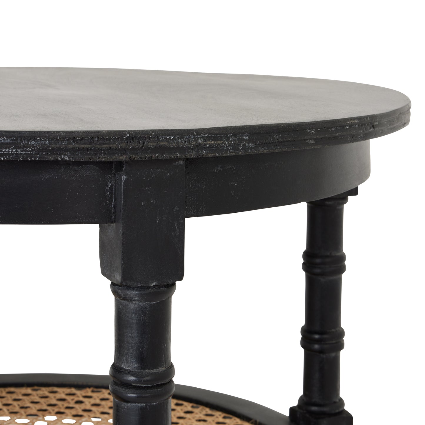 Raffles Black Round Side Table