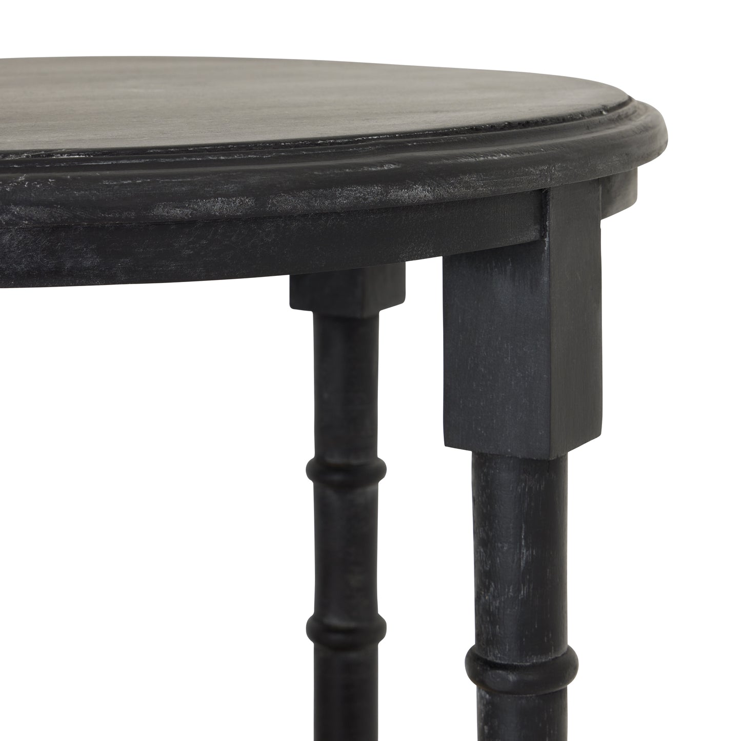 Raffles Black Tall Round Side Table