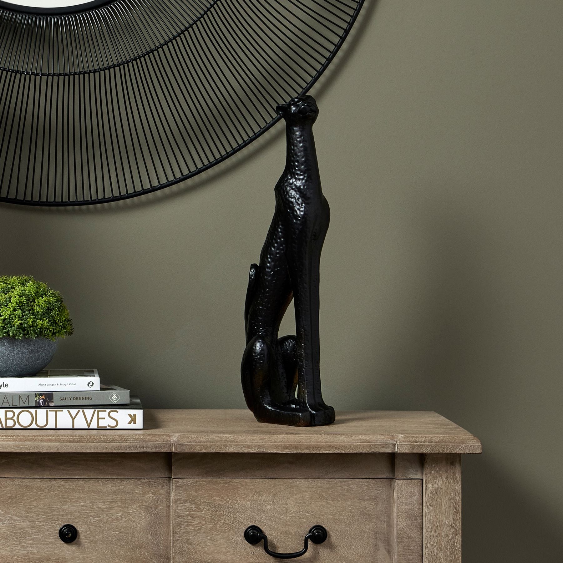 Black Leopard Standing Ornament