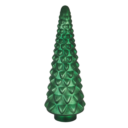 Noel Collection Large Forest Green Glass Decorative Tree