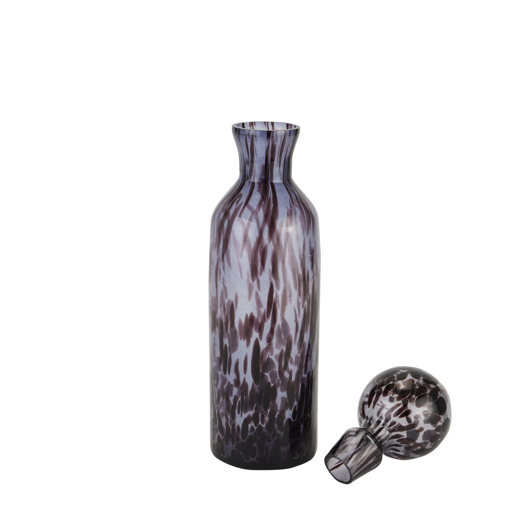 Black Dapple Large Bottle With Stopper