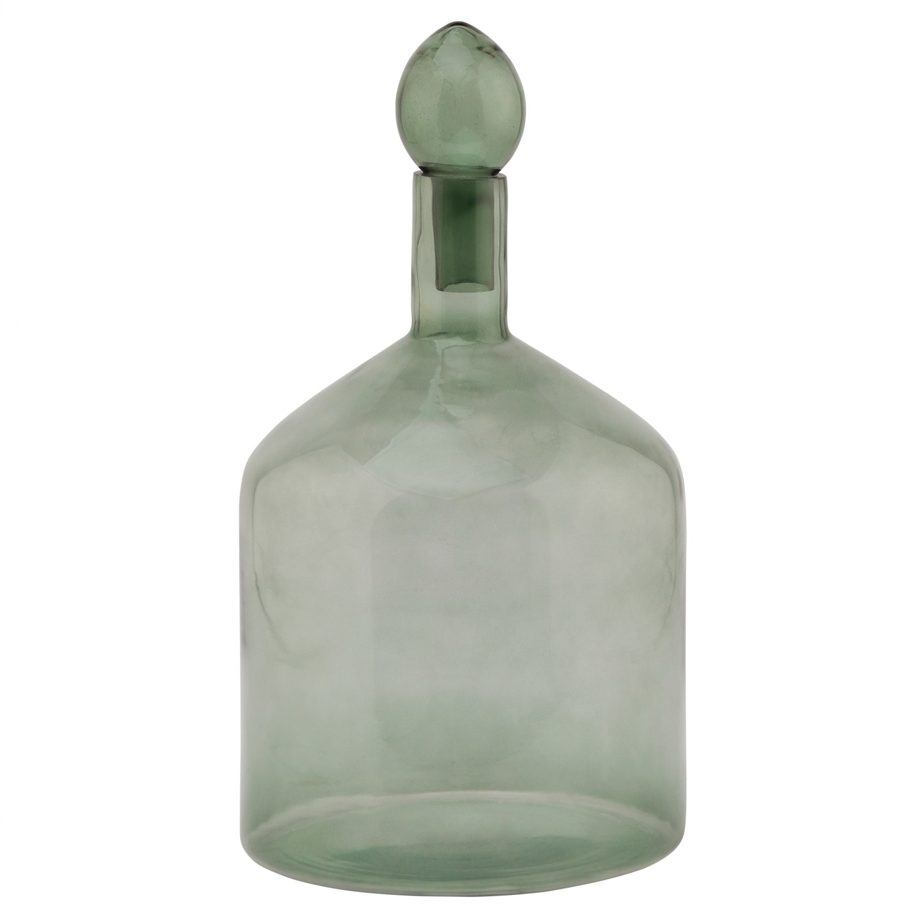 Smoked Sage Glass Bottle With Stopper