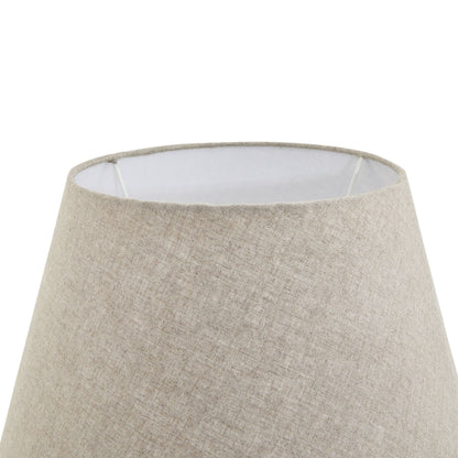 Amalfi Grey Candlestick Table Lamp With Linen Shade