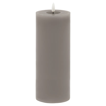 Luxe Collection Melt Effect 3.5x9 Grey LED Wax Candle