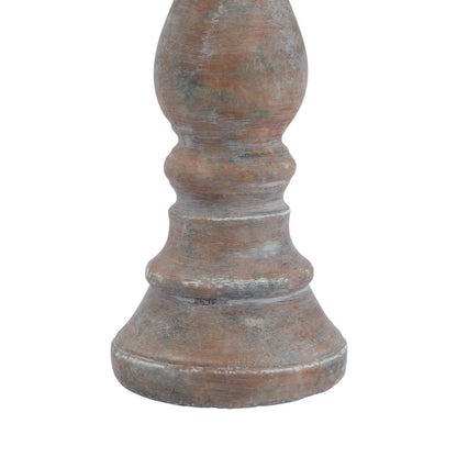 Siena Brown  Column Candle Holder