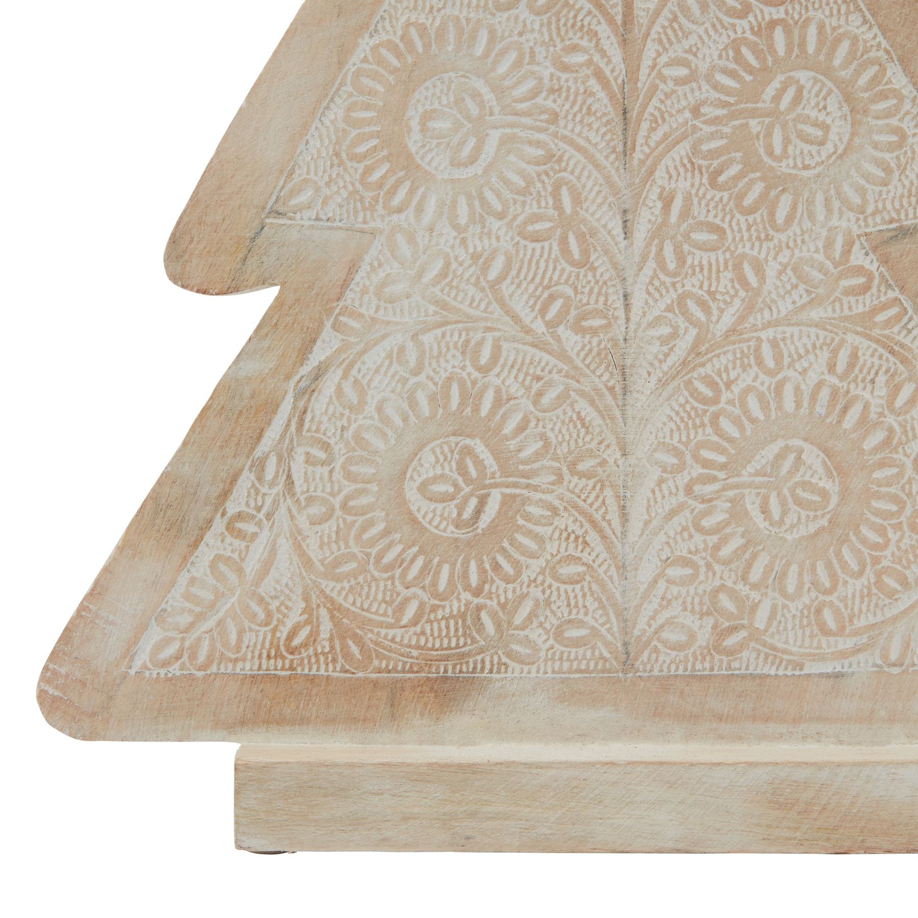 White Wash Collection Wooden Large Patterned Decorative Tree