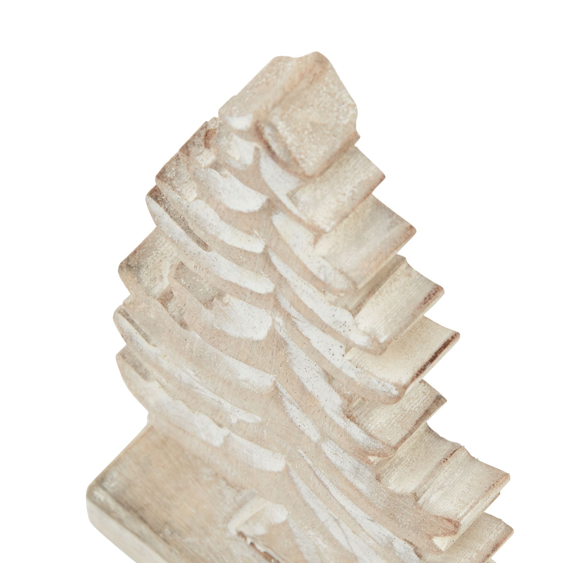 White Wash Collection Wooden Tiered Tree Decoration