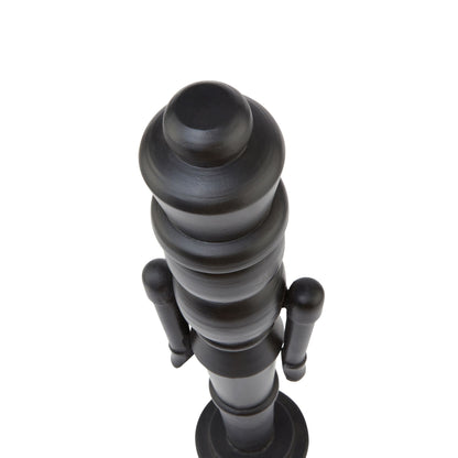 Minimalist Black Wooden Large Nutcracker Decoration