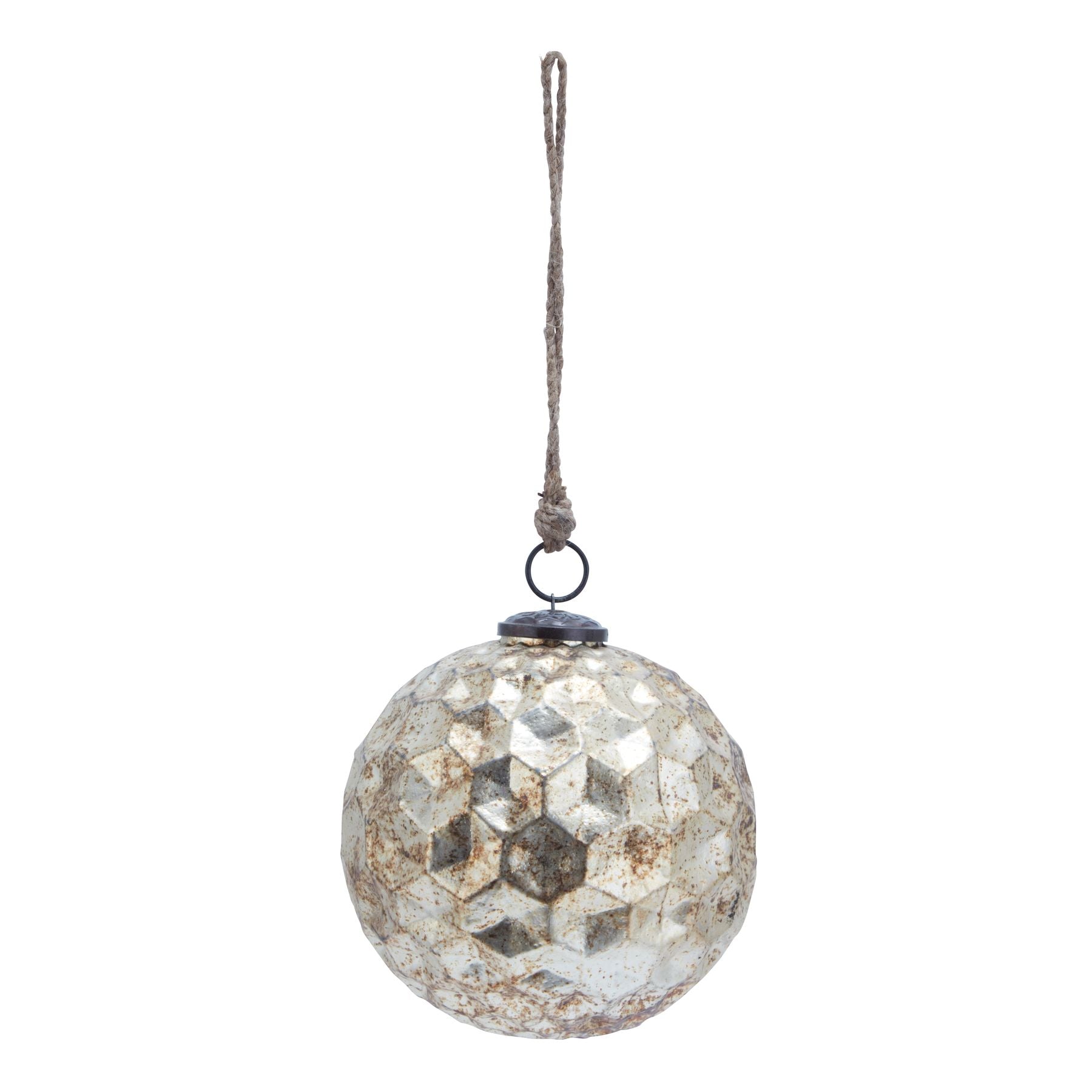 Burnished Glass Honeycomb Bauble