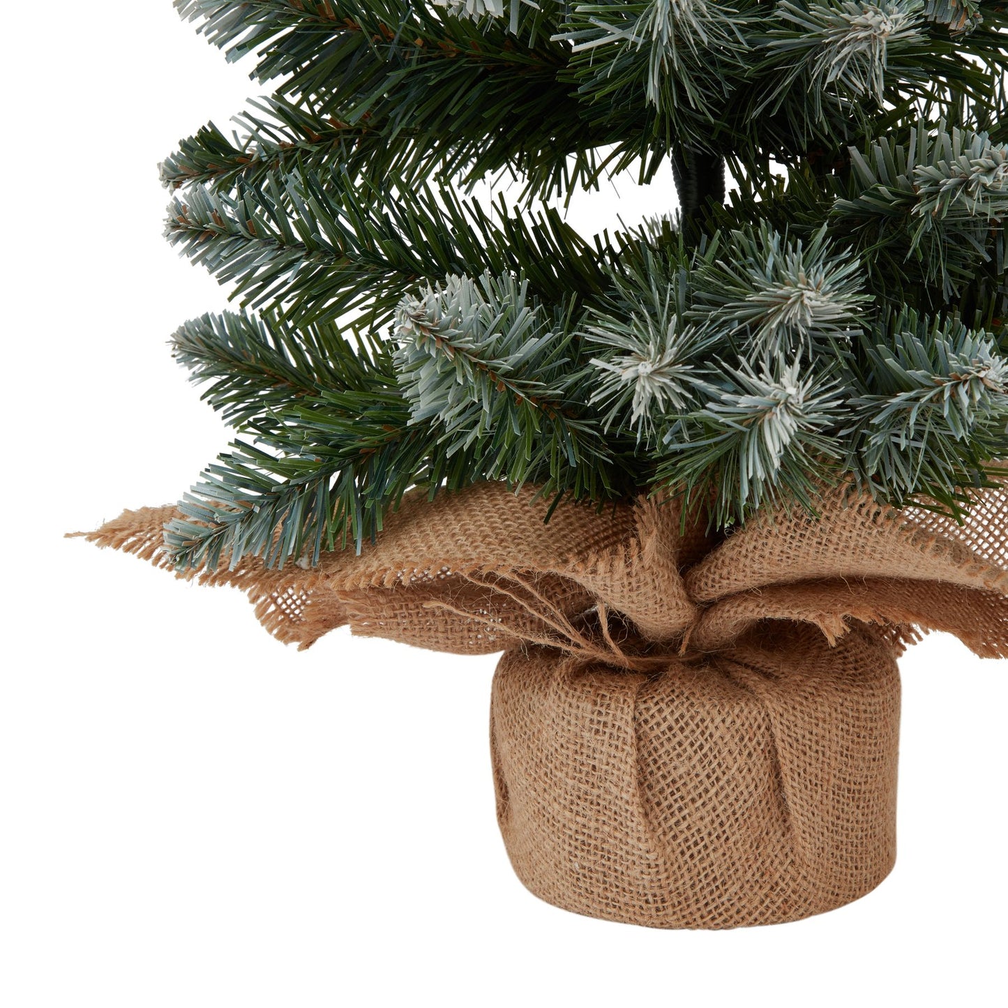 Medium Snowy Conifer Tree In Hessian Wrap