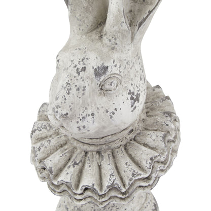 Stone Effect Ruffle Hare Ornament