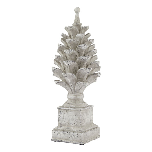 Stone Effect Open Pinecone Ornament