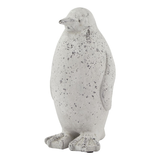 Large Grey Stone Effect Penguin Statue