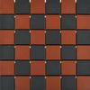 Sample - Victorian Red & Black Chequer Mosaic