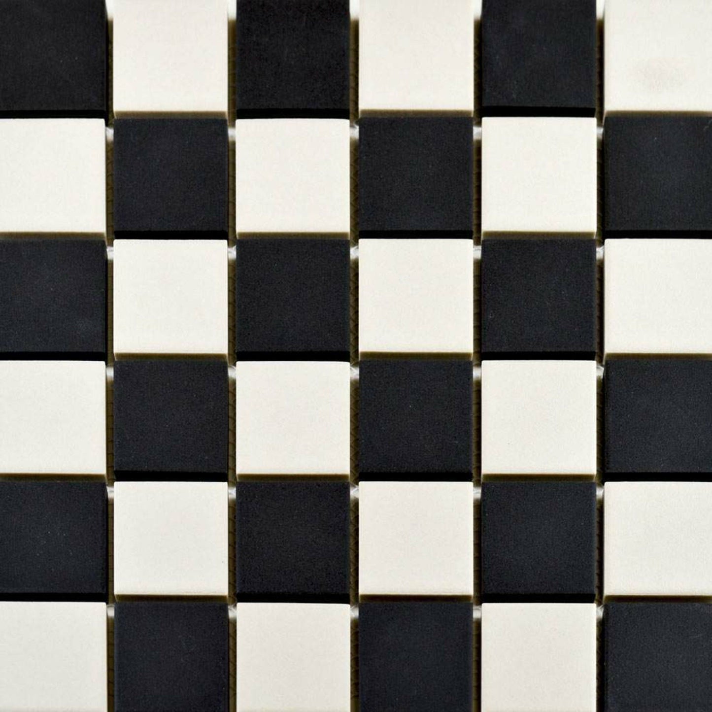 Victorian White & Black Chequer Mosaic