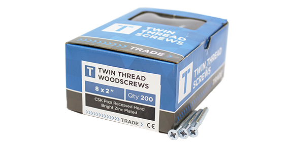 Twinthread Pozi Csk Wood Screws Boxed