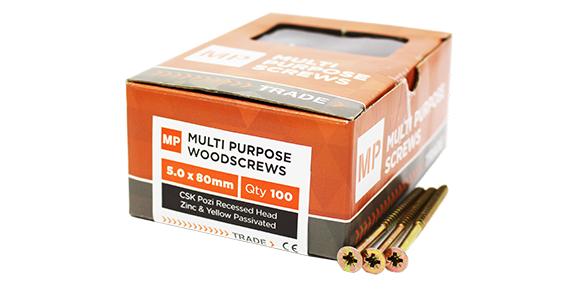 ZYP Pozi Csk Multipurpose Wood Screws - Boxed