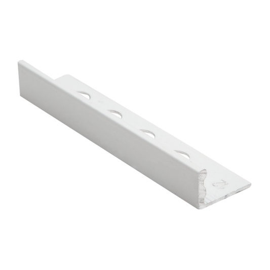 Aluminium Straight Edge Trim 8mm White