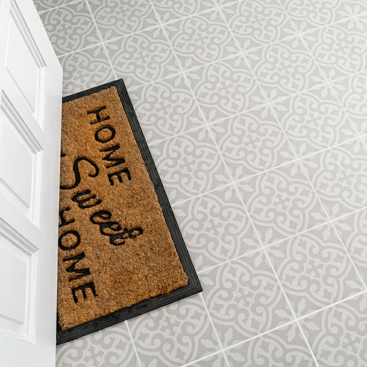 Sample - Juvel Grey Matt Patterned Wall and Floor Tiles