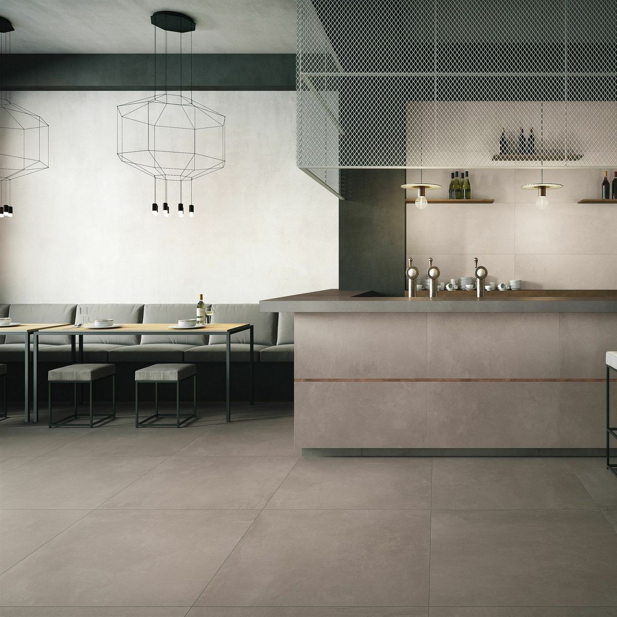 Sample - Azuma AGRM Silver Grey 600x600 Concrete Effect Tiles