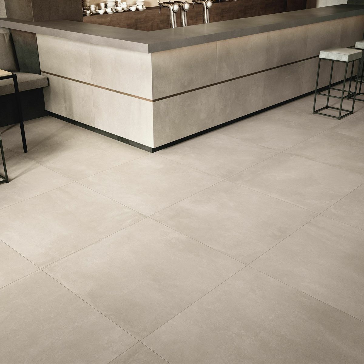 Sample - Azuma AGRM Silver Grey 600x600 Concrete Effect Tiles