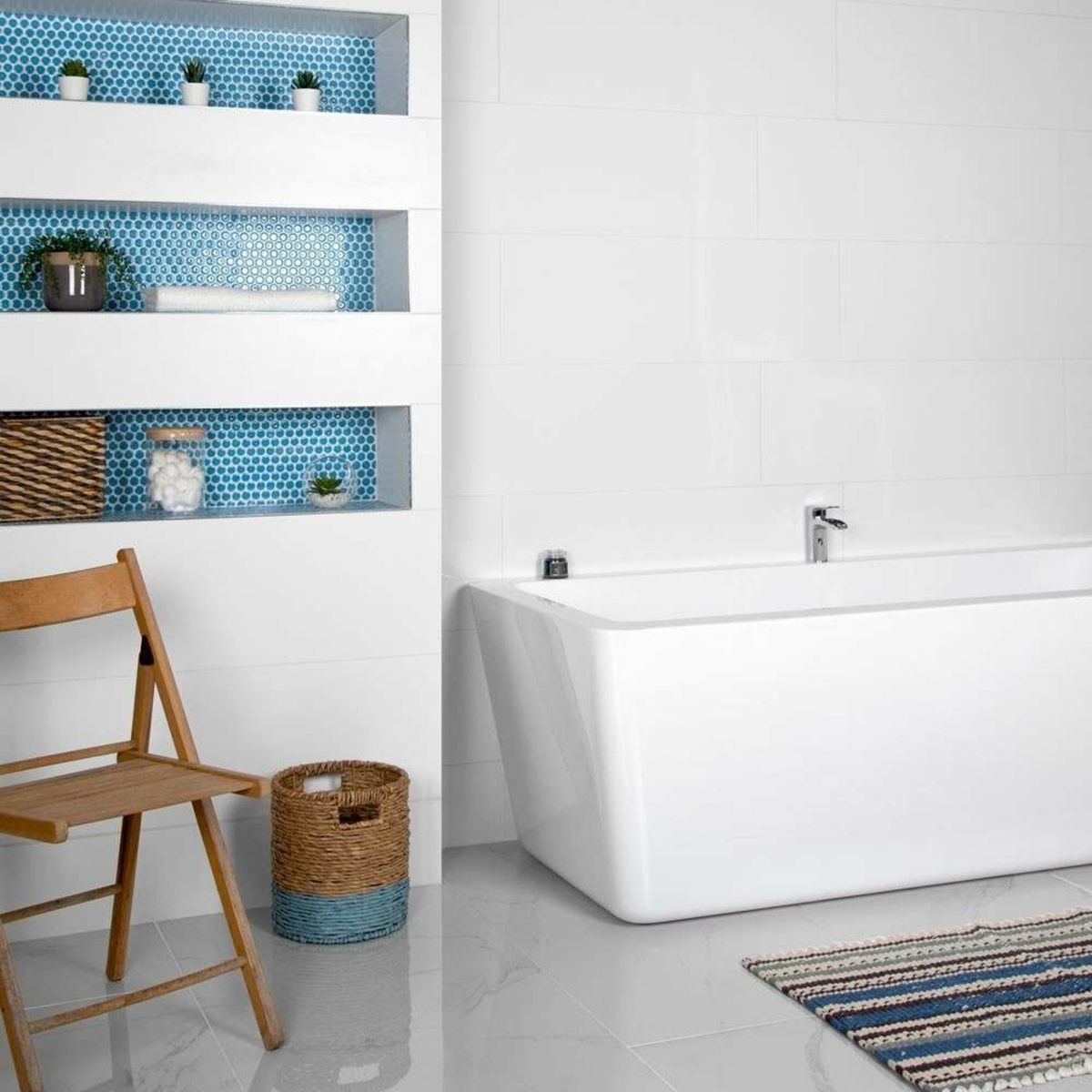 Sample - Palatina 60x120 Polished Marble Effect Tile