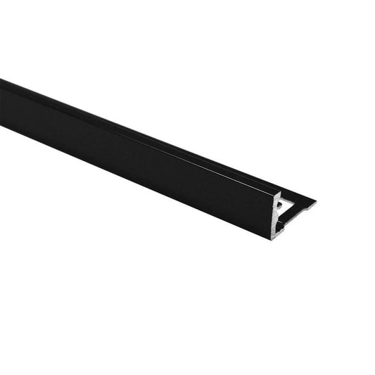 Aluminium Straight Edge Trim 10mm Black