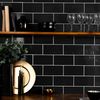 Sample - Liso Black Gloss Metro Tiles 100x200