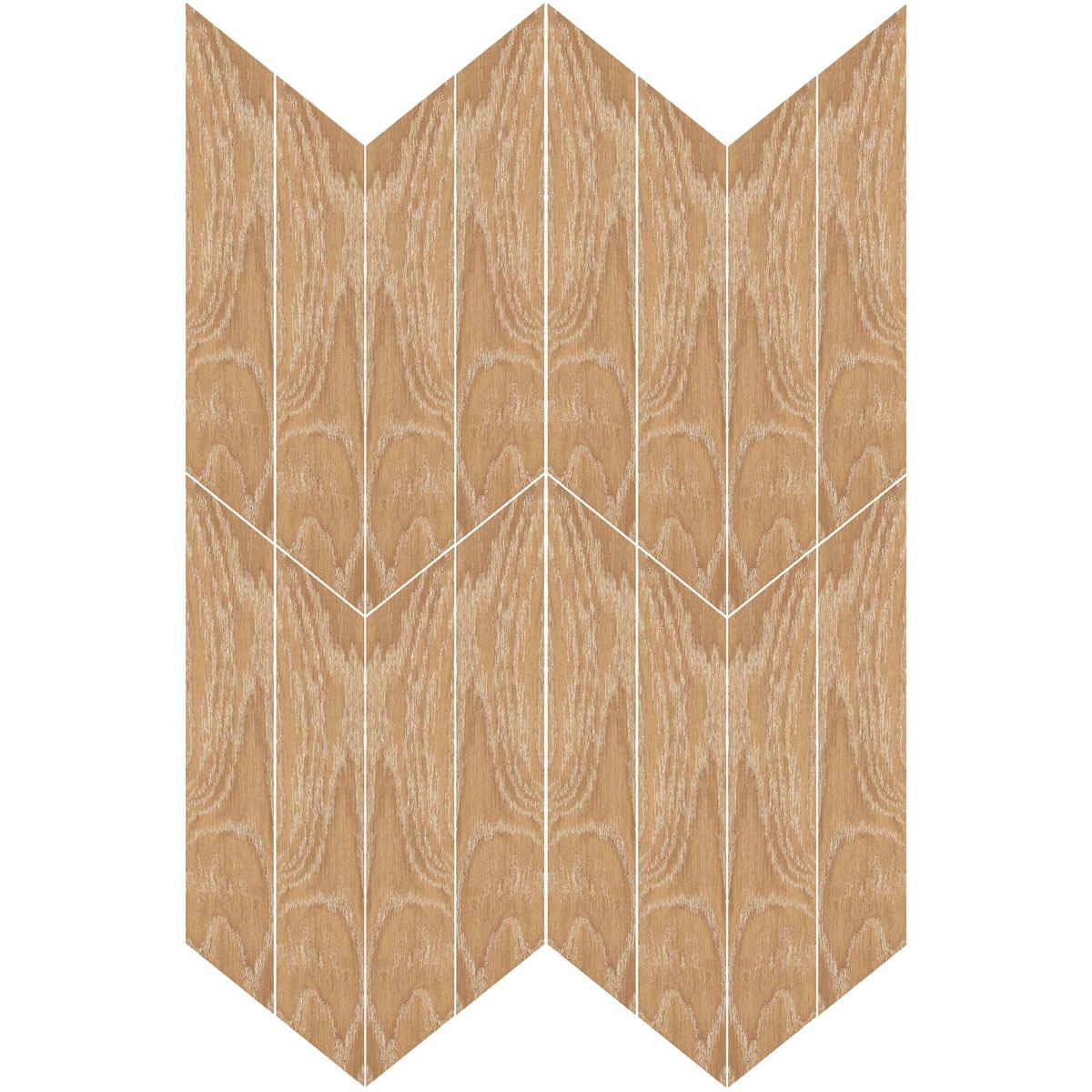 Sample - Ancona Chevron Nature Wood Effect Tile