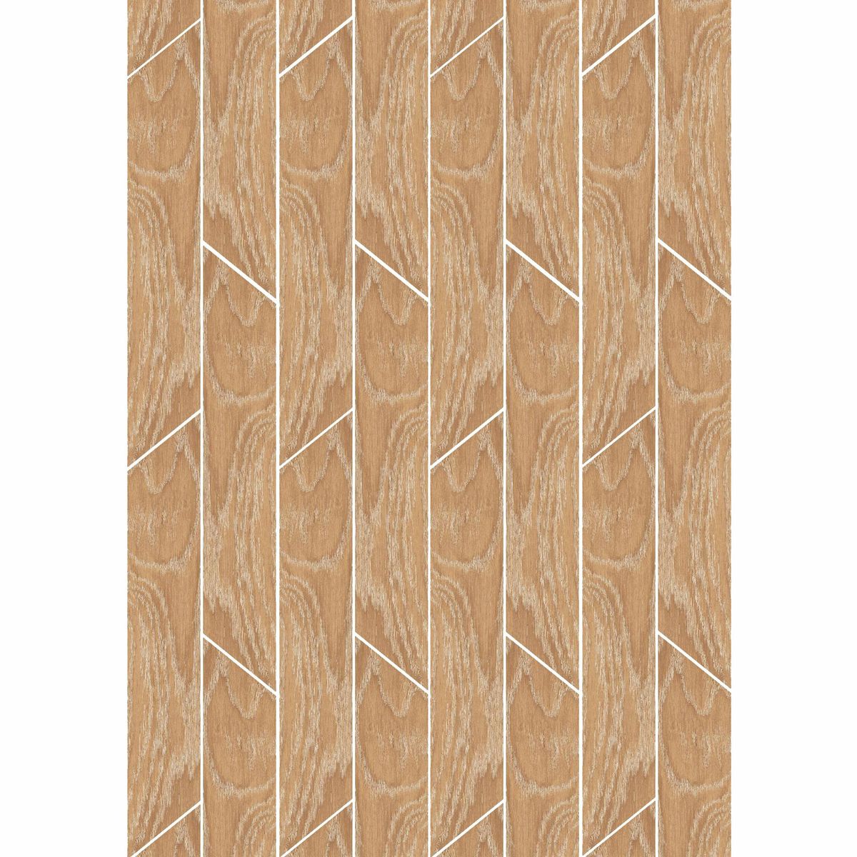 Sample - Ancona Chevron Nature Wood Effect Tile