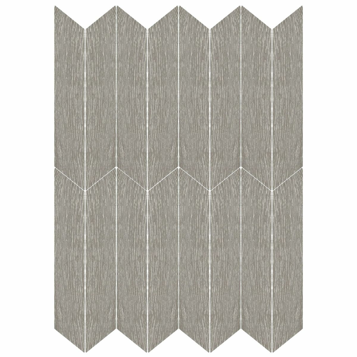 Sample - Ancona Chevron Grey Wood Effect Tile