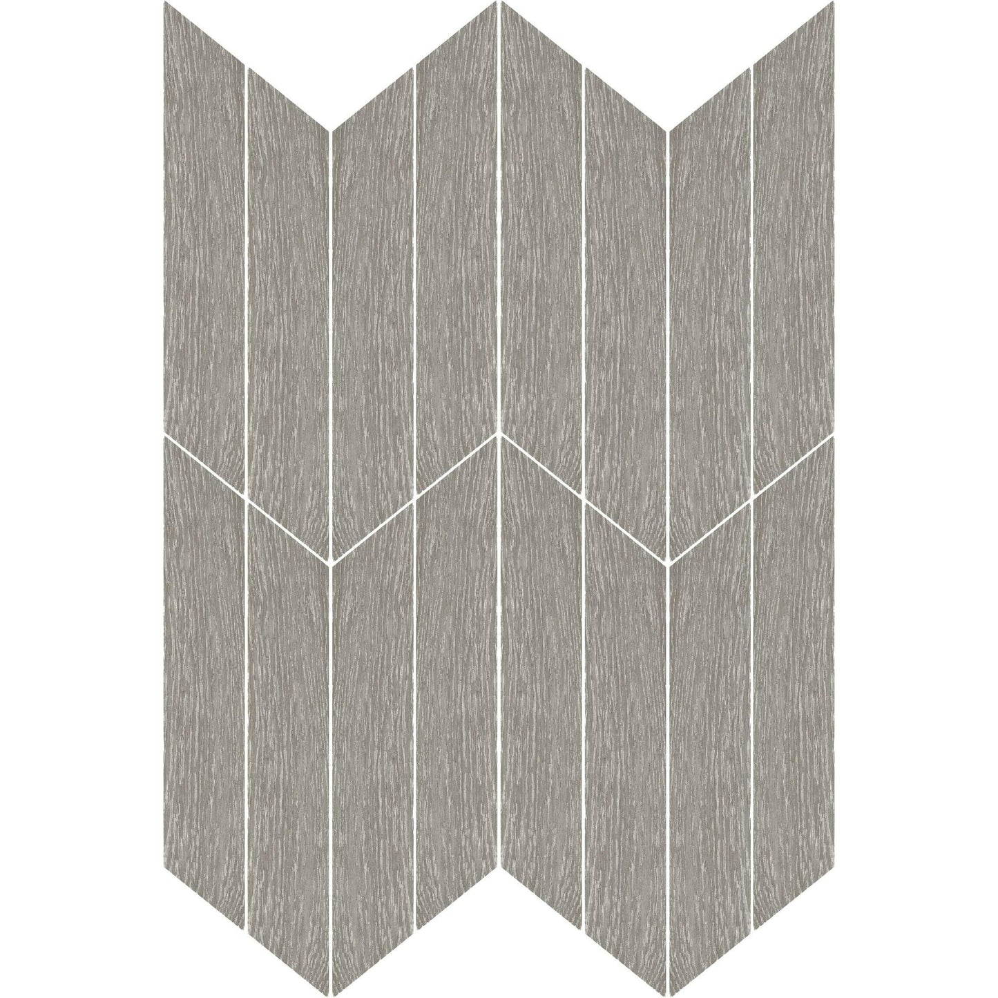 Ancona Chevron Grey Wood Effect Tile