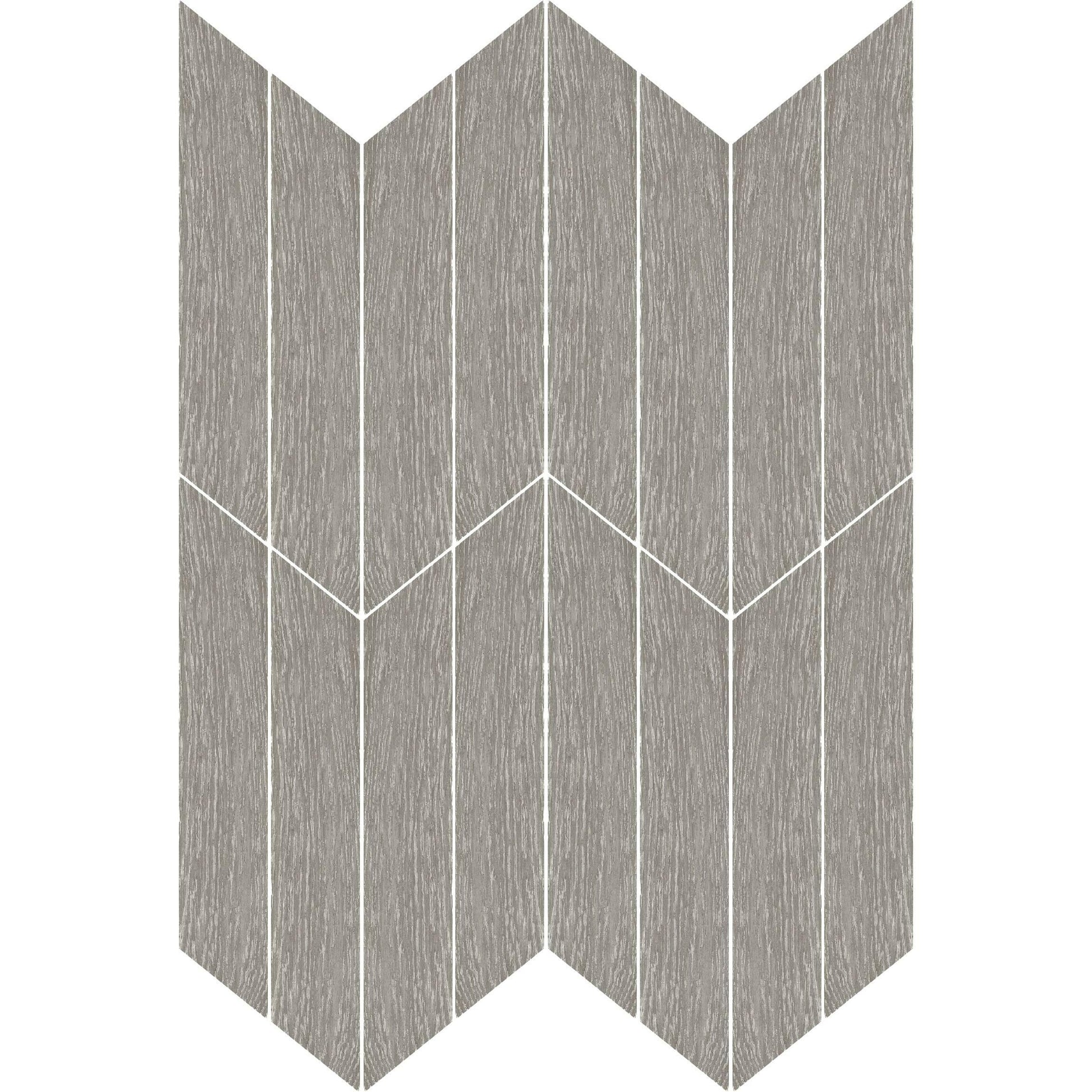 Ancona Chevron Grey Wood Effect Tile