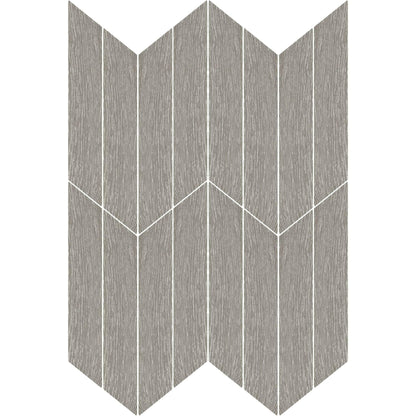 Ancona Chevron Grey Wood Effect Tile