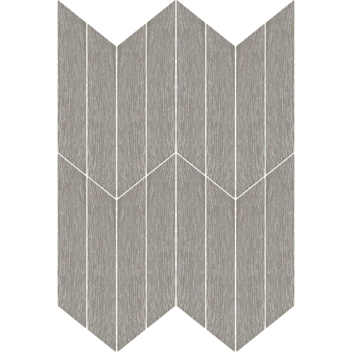 Sample - Ancona Chevron Grey Wood Effect Tile