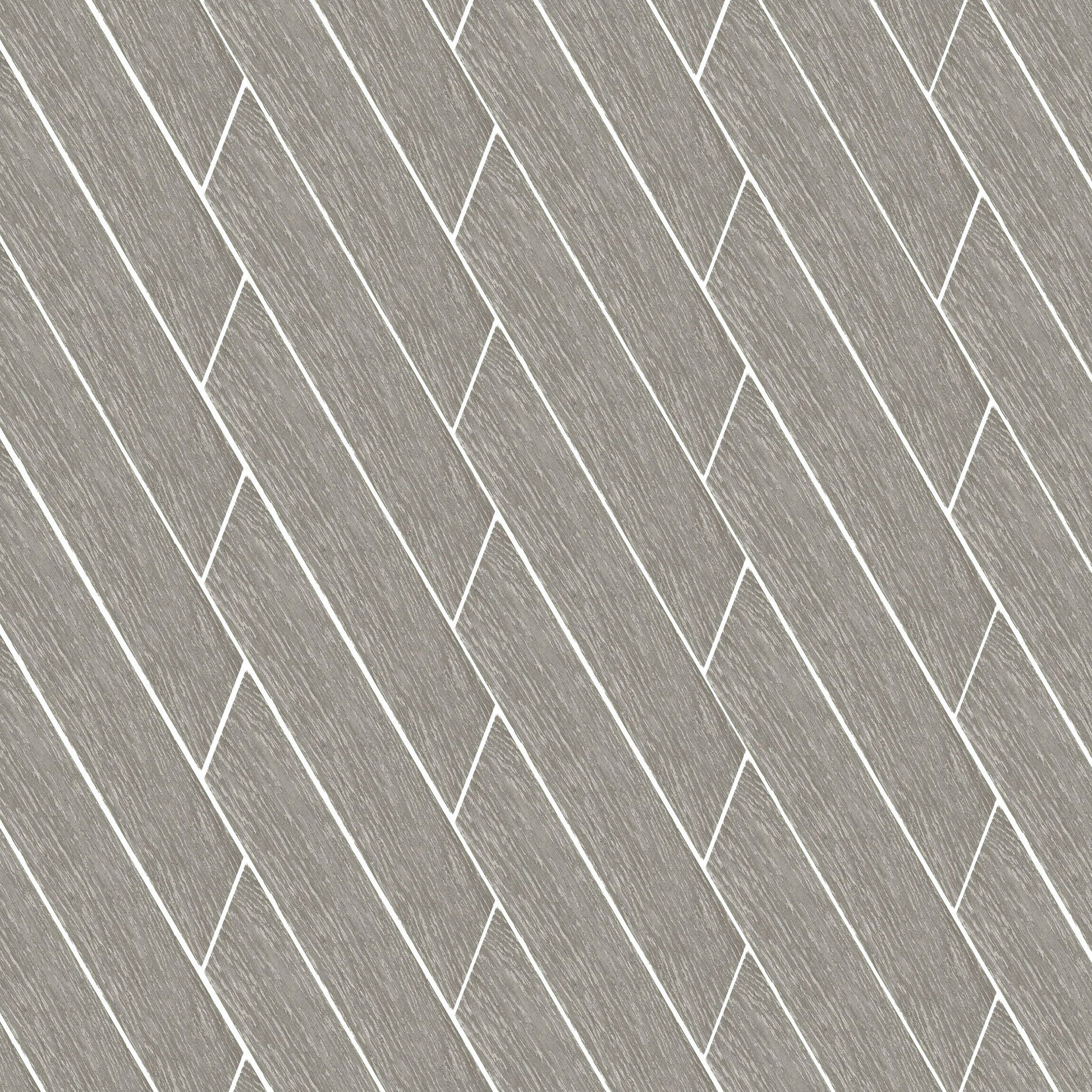 Ancona Chevron Grey Wood Effect Tile