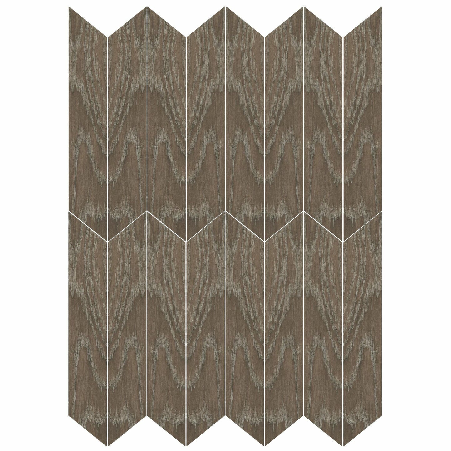 Ancona Chevron Chocolate Wood Effect Tile