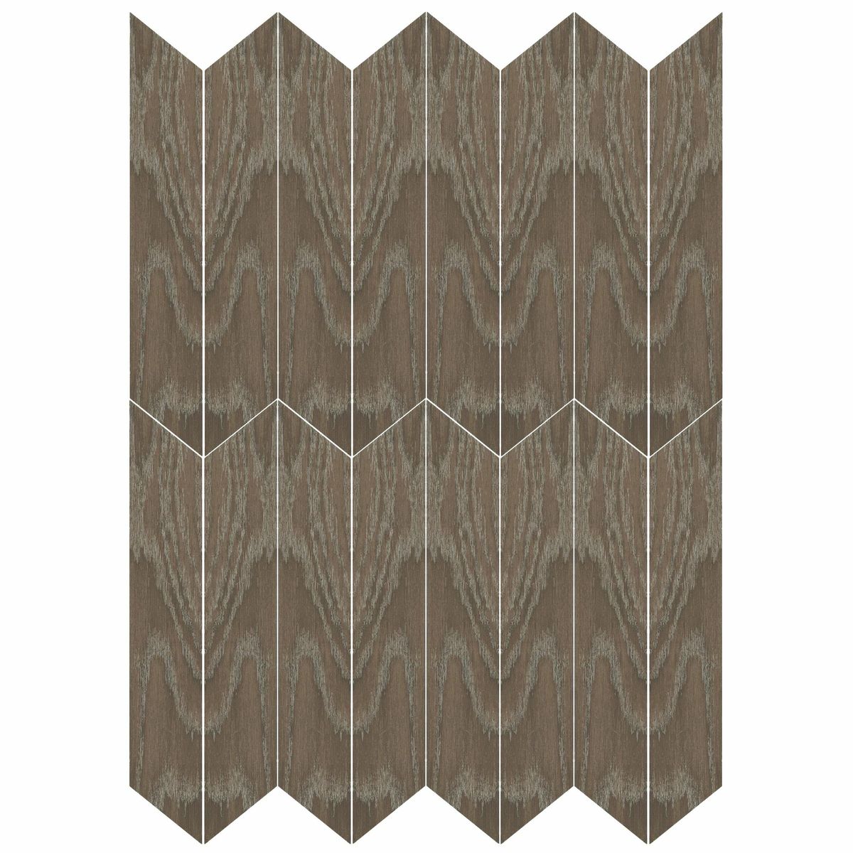 Sample - Ancona Chevron Chocolate Wood Effect Tile