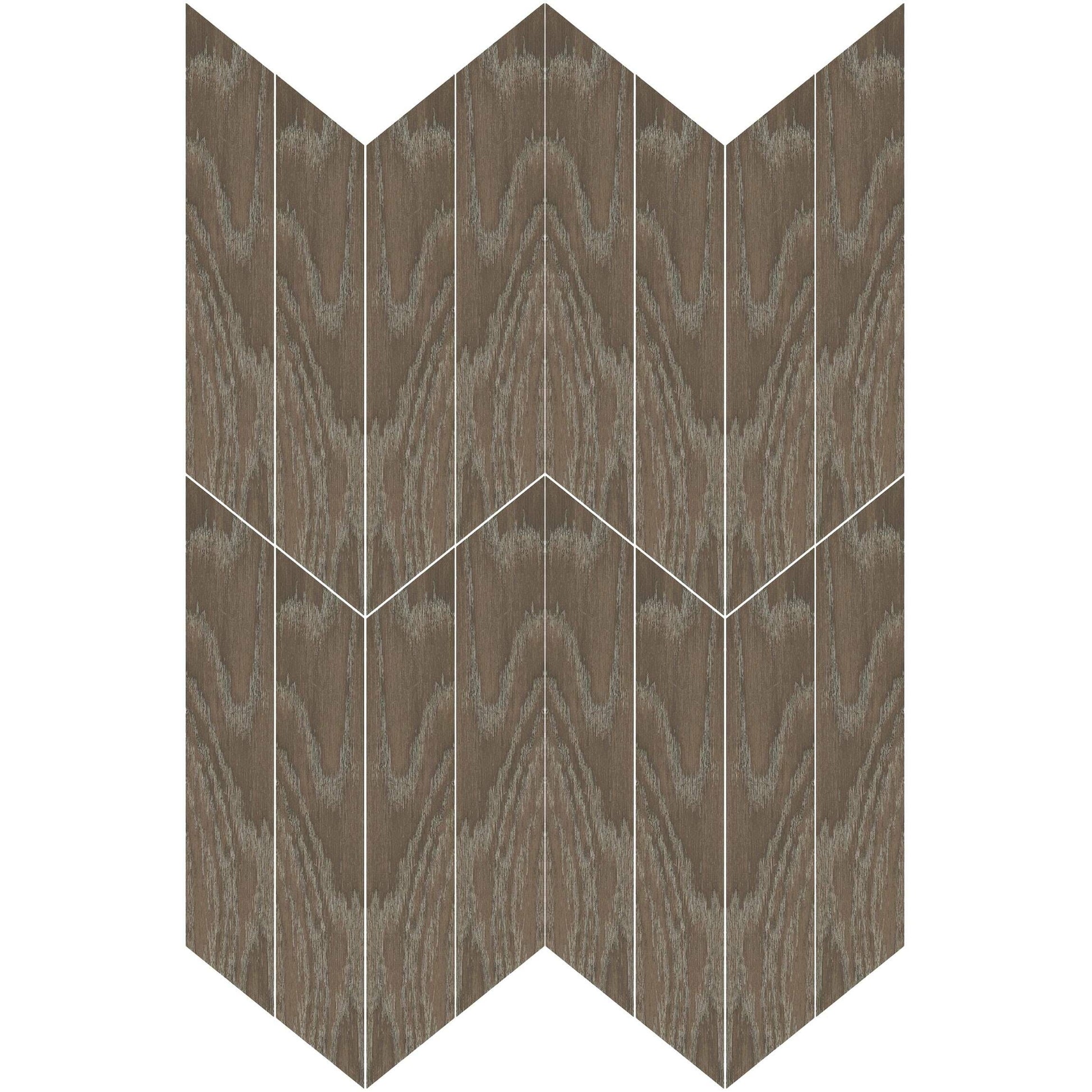 Ancona Chevron Chocolate Wood Effect Tile