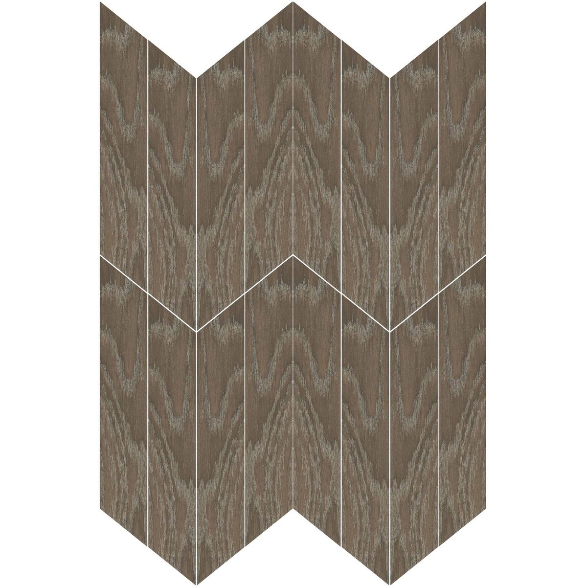 Sample - Ancona Chevron Chocolate Wood Effect Tile