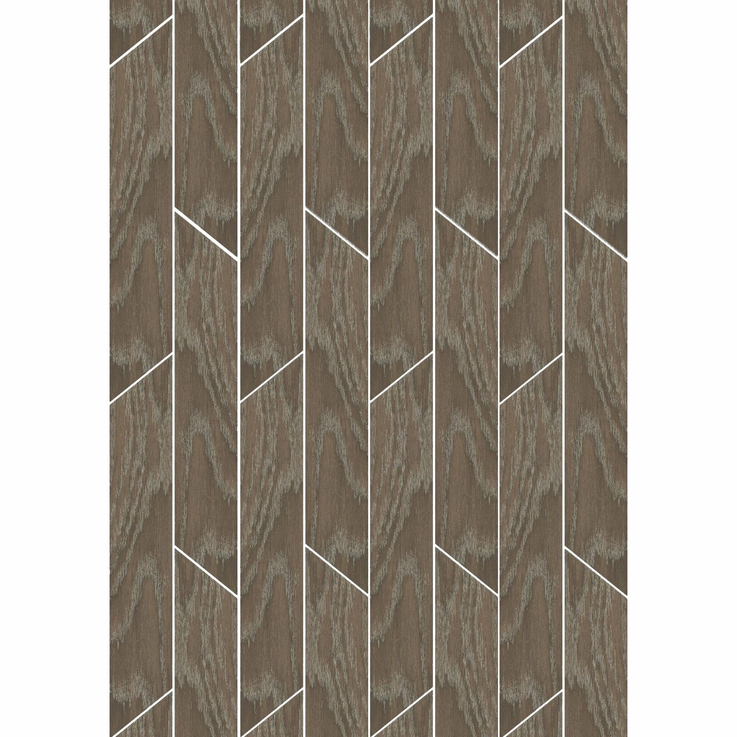 Ancona Chevron Chocolate Wood Effect Tile