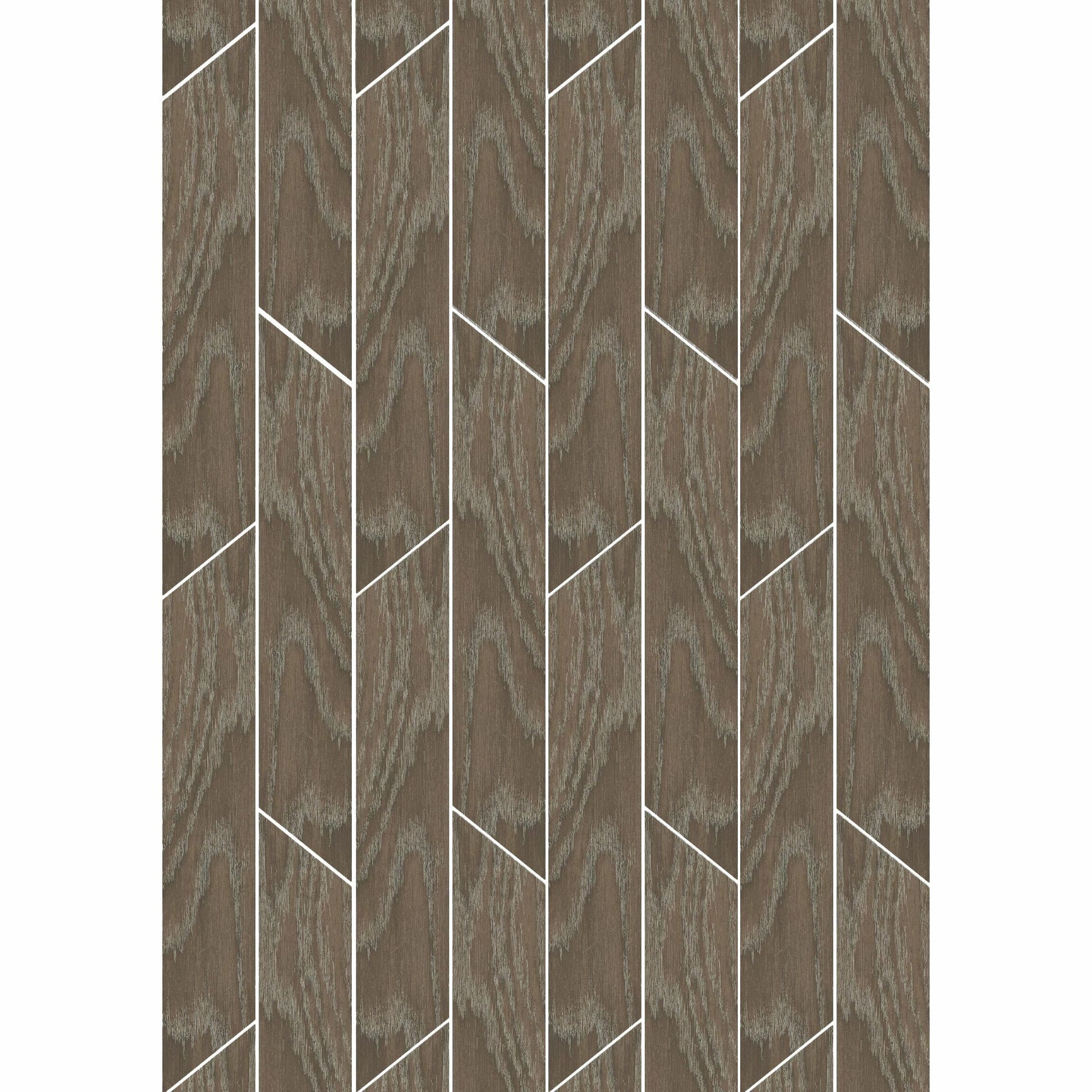 Ancona Chevron Chocolate Wood Effect Tile