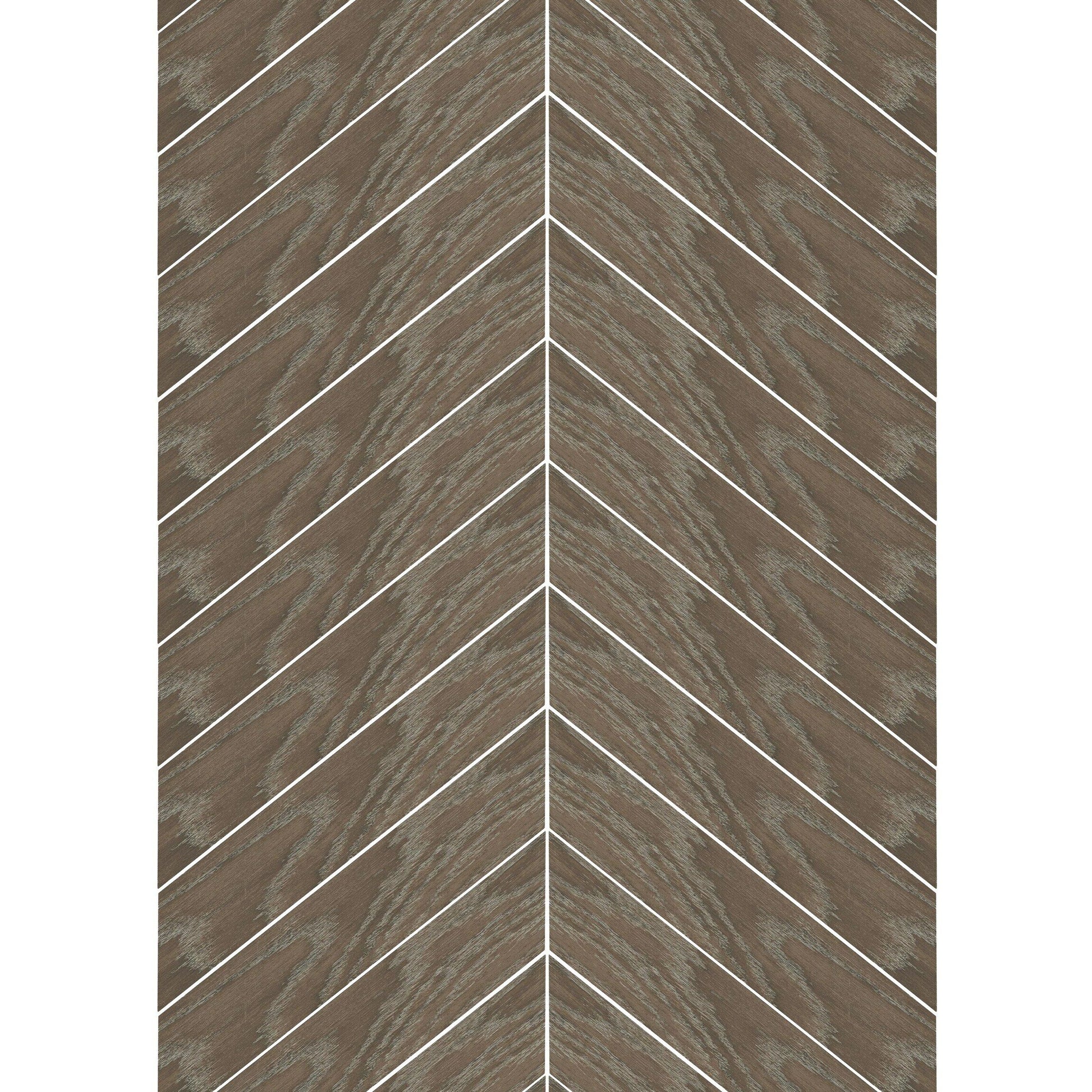 Ancona Chevron Chocolate Wood Effect Tile