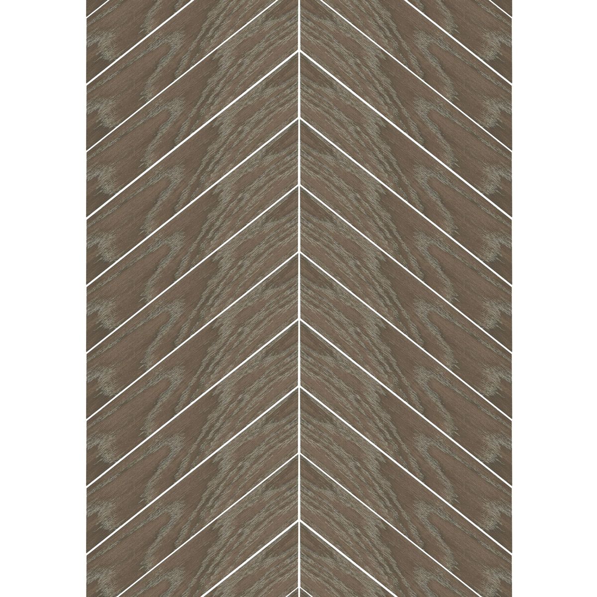 Sample - Ancona Chevron Chocolate Wood Effect Tile