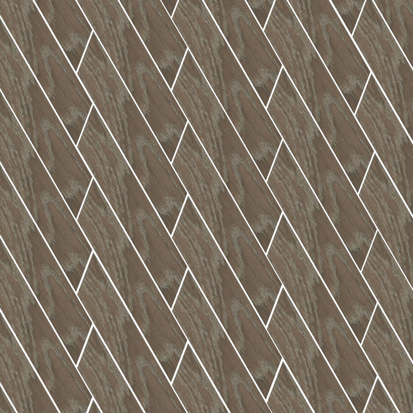 Ancona Chevron Chocolate Wood Effect Tile